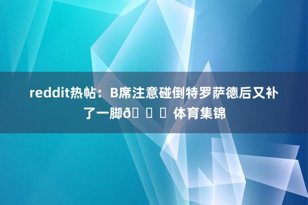 reddit热帖：B席注意碰倒特罗萨德后又补了一脚👀体育集锦