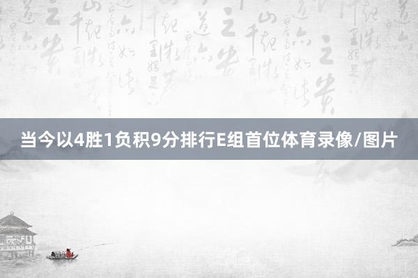 当今以4胜1负积9分排行E组首位体育录像/图片
