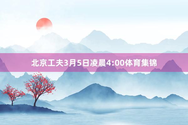 北京工夫3月5日凌晨4:00体育集锦