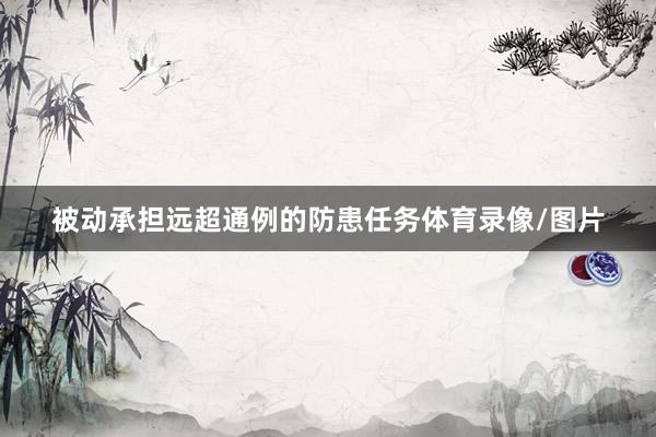 被动承担远超通例的防患任务体育录像/图片