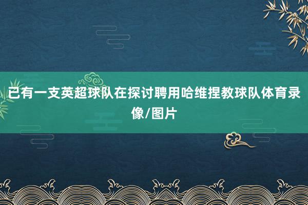 已有一支英超球队在探讨聘用哈维捏教球队体育录像/图片