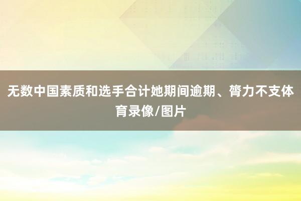 无数中国素质和选手合计她期间逾期、膂力不支体育录像/图片