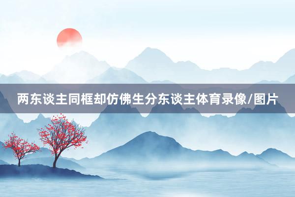 两东谈主同框却仿佛生分东谈主体育录像/图片