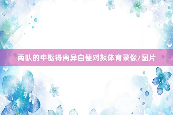 两队的中枢得离异自便对飙体育录像/图片