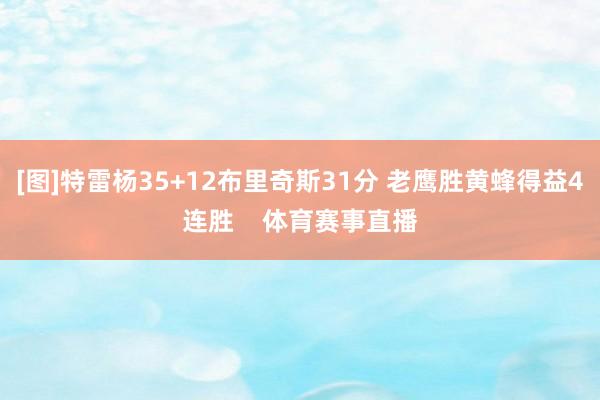 [图]特雷杨35+12布里奇斯31分 老鹰胜黄蜂得益4连胜    体育赛事直播