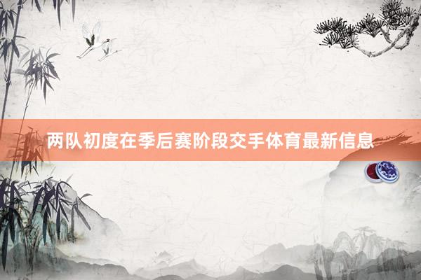 两队初度在季后赛阶段交手体育最新信息
