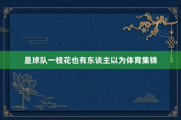 是球队一枝花也有东谈主以为体育集锦