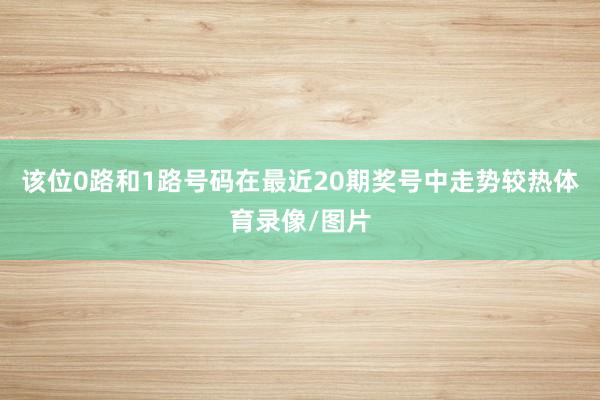 该位0路和1路号码在最近20期奖号中走势较热体育录像/图片