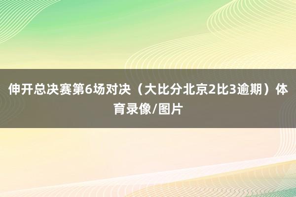 伸开总决赛第6场对决（大比分北京2比3逾期）体育录像/图片