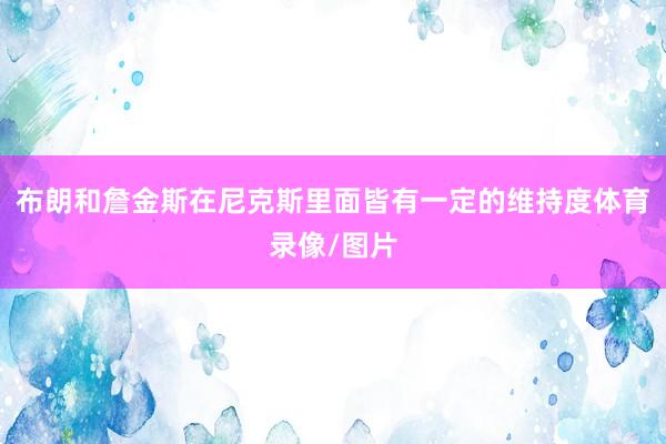 布朗和詹金斯在尼克斯里面皆有一定的维持度体育录像/图片