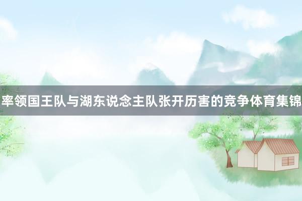 率领国王队与湖东说念主队张开历害的竞争体育集锦