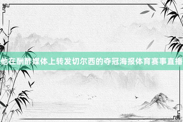他在酬酢媒体上转发切尔西的夺冠海报体育赛事直播