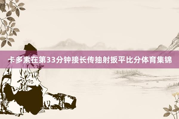 卡多索在第33分钟接长传抽射扳平比分体育集锦