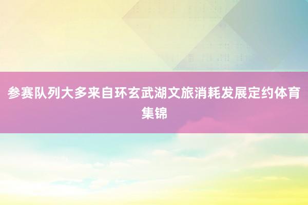 参赛队列大多来自环玄武湖文旅消耗发展定约体育集锦