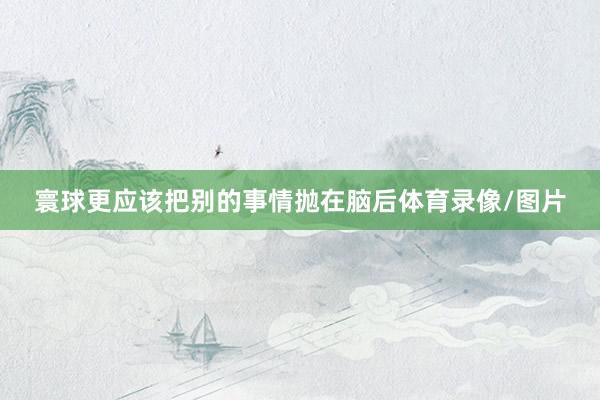 寰球更应该把别的事情抛在脑后体育录像/图片