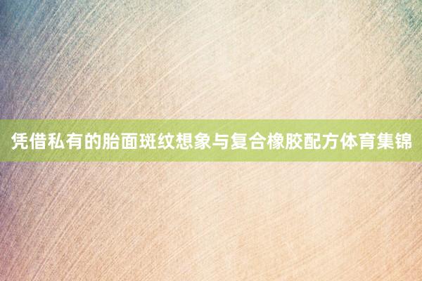 凭借私有的胎面斑纹想象与复合橡胶配方体育集锦