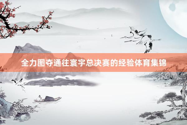 全力图夺通往寰宇总决赛的经验体育集锦
