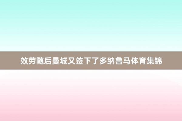 效劳随后曼城又签下了多纳鲁马体育集锦