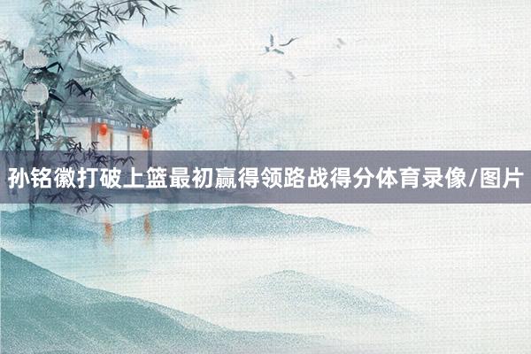 孙铭徽打破上篮最初赢得领路战得分体育录像/图片