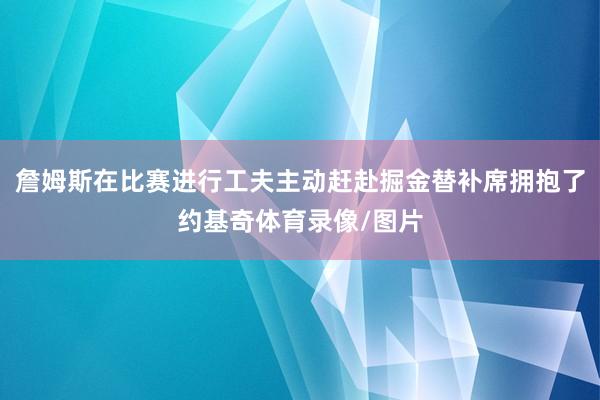 詹姆斯在比赛进行工夫主动赶赴掘金替补席拥抱了约基奇体育录像/图片