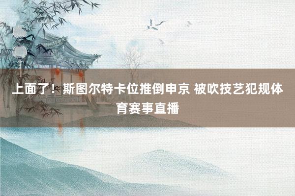 上面了！斯图尔特卡位推倒申京 被吹技艺犯规体育赛事直播