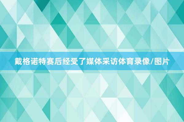 戴格诺特赛后经受了媒体采访体育录像/图片
