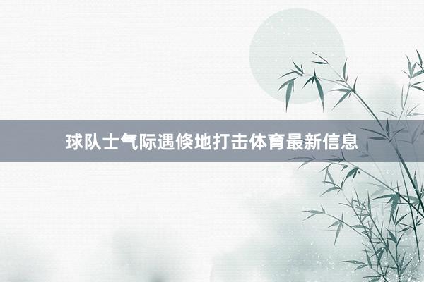 球队士气际遇倏地打击体育最新信息