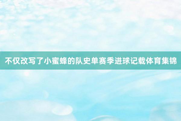 不仅改写了小蜜蜂的队史单赛季进球记载体育集锦