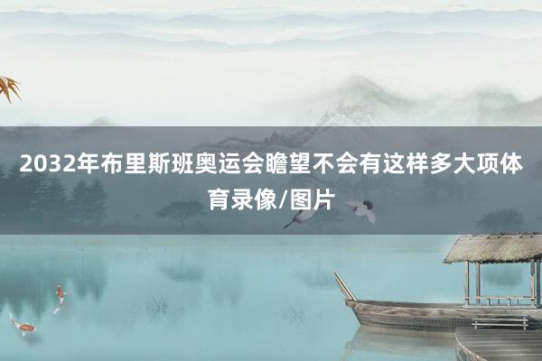 2032年布里斯班奥运会瞻望不会有这样多大项体育录像/图片
