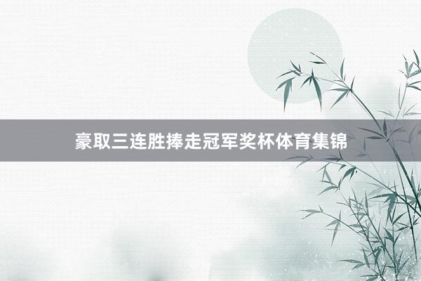豪取三连胜捧走冠军奖杯体育集锦