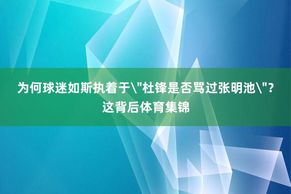 为何球迷如斯执着于