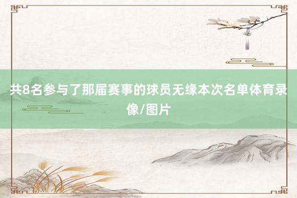 共8名参与了那届赛事的球员无缘本次名单体育录像/图片
