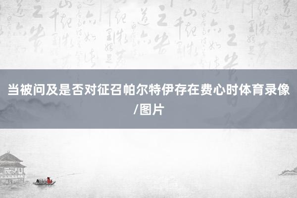 当被问及是否对征召帕尔特伊存在费心时体育录像/图片