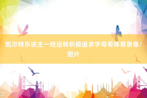 凯尔特东谈主一经运转积极追求字母哥体育录像/图片